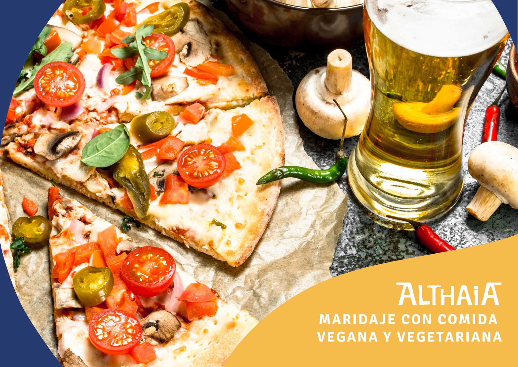 Maridaje de cerveza artesana con comida vegana y vegetariana