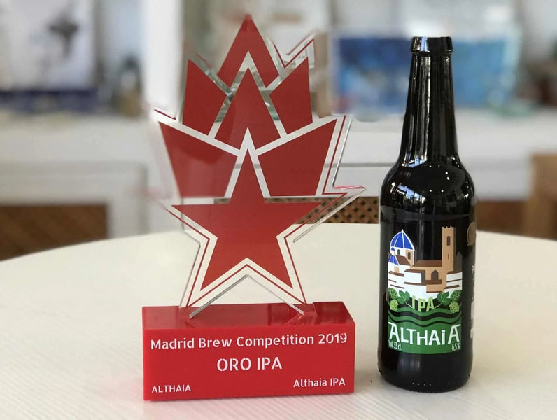 Althaia IPA, ganadora de la Medalla de Oro a la mejor IPA de España en el Madrid Brew Competition