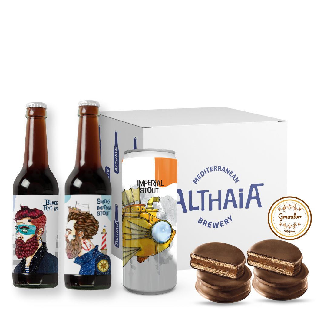 Pack Navideño Clásico Cervezas Cervezas Althaia & Alfajores Grandor